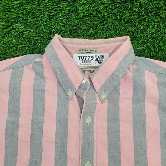 Vintage 90s Aeropostale Poplin Button Shirt XL 26x31 Baggy Stripes - Picture 11 of 14